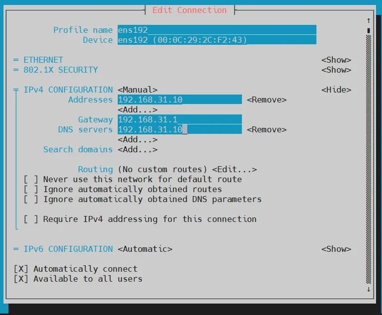 Rocky Linux 9.2 设置静态IP